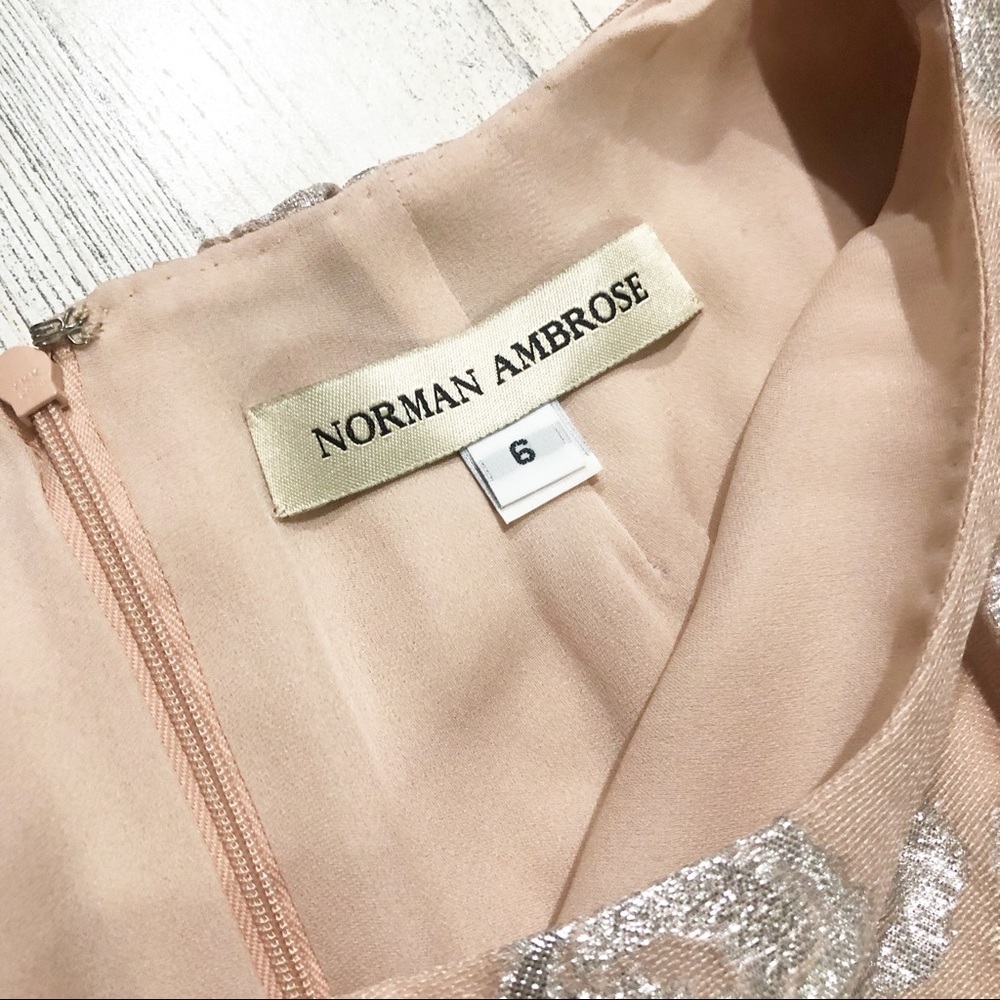 Norman Ambrose Runway Designer Rose Gold Dress - Picture 7 of 7